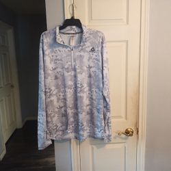 Reebok White Camo Polyester T-Shirt Size XL 