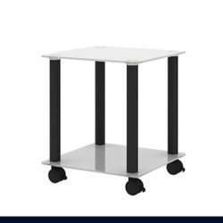 End Tables Living Room, 1-Piece black Oak Side Table, 2-Tier Space End Table,Modern Night Stand, Sof