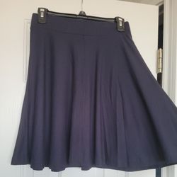 XXS LOFT Navy Blue Swing Skirt!