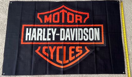 Harley Davidson Motorcycle garage Banner Flag