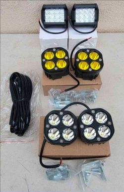 Led Light Pods Work Lights Luces Niebla Neblina Offroad 4x4 Todo Terreno Focos Chevy Gmc Ford Toyota