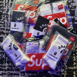 Supreme & Bape Socks