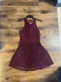 Brand new woman’s Hollister brand burgundy dress up for sale 