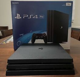 Sony PlayStation 4 Pro PS4 Pro - 1TB - Black Console - Very Good Condition