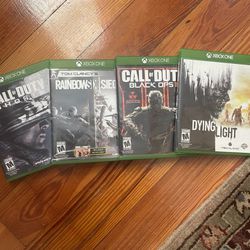 Dying Light, Call Of Duty Black Ops 3, Rainbow Six Siege, Call Of Duty Ghosts.
