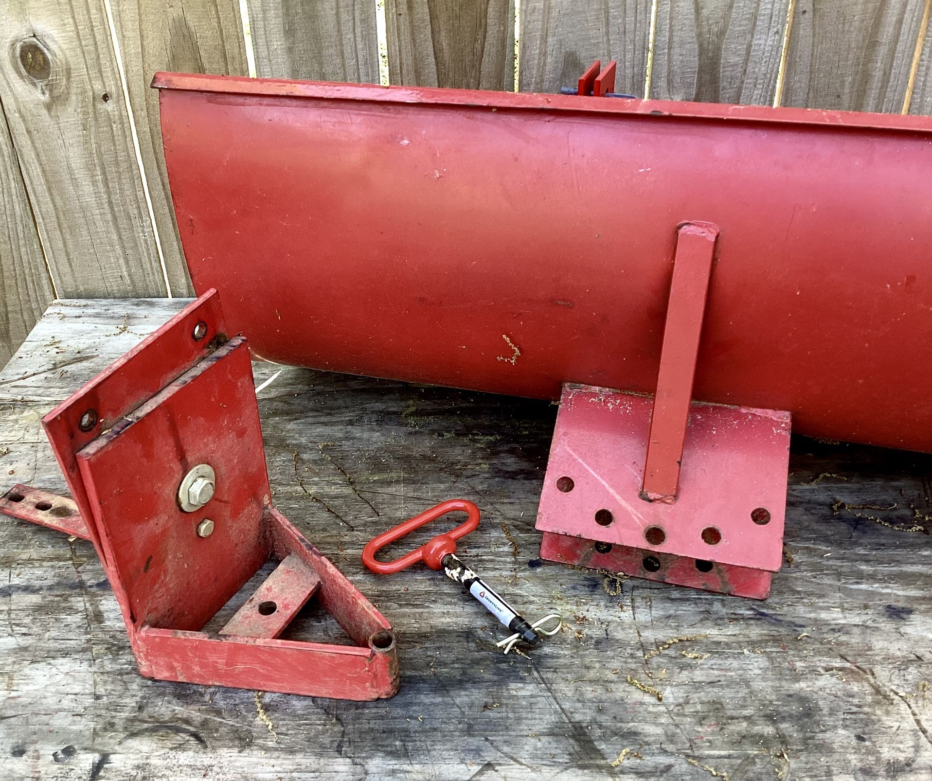 Troy Bilt Horse tiller front angle push plow.