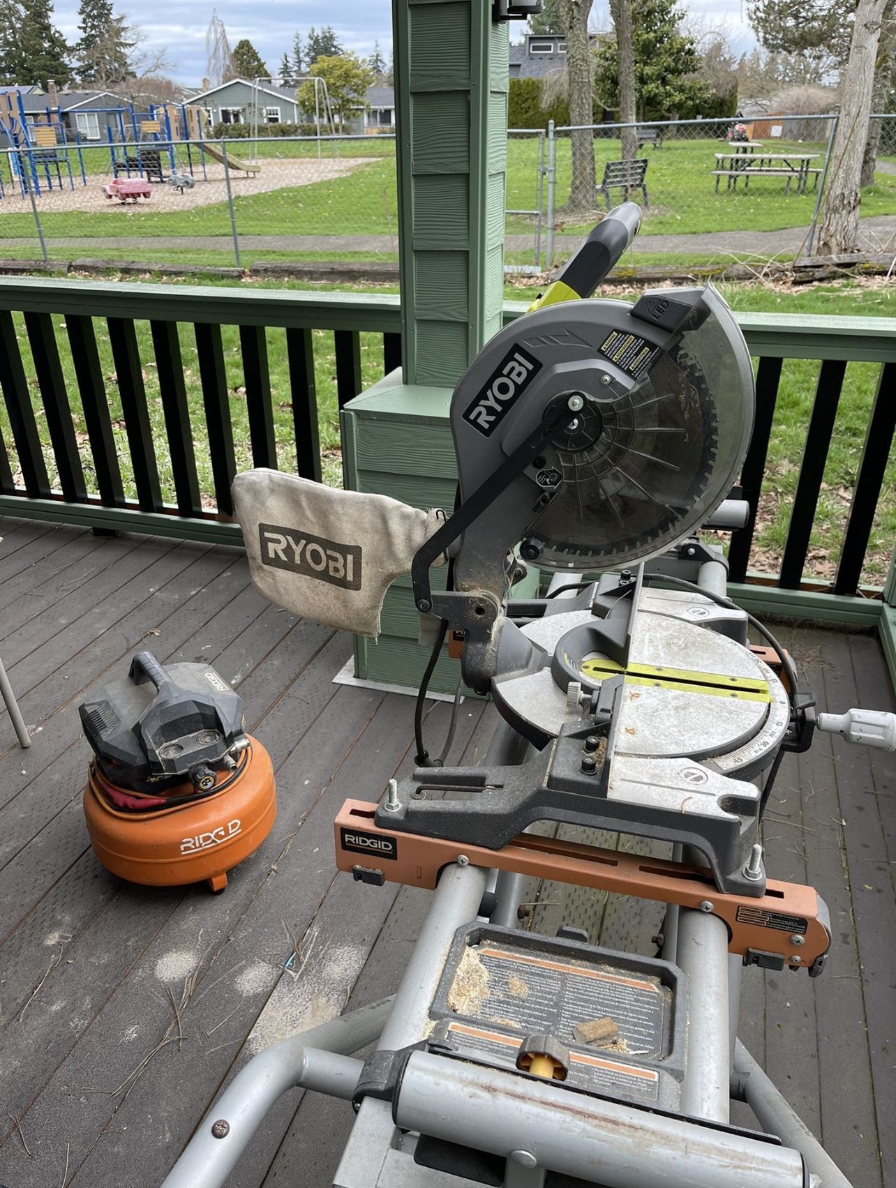 Ryobi Table Saw / W Ridgid Utility Vehicle