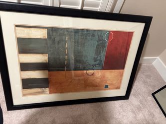 Large Framed Abstract Wall Art Print