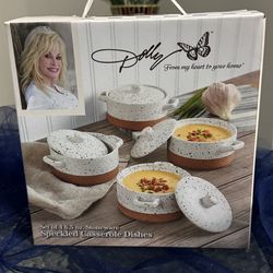 Set Of 4- 6.5oz  New Never Opened Dolly Stoneware