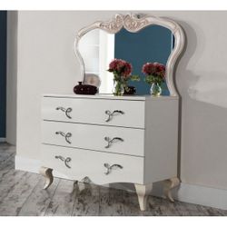 NEW IN THE BOX DRESSER AND MIRROR ! MINAS HOME FURNITURE 