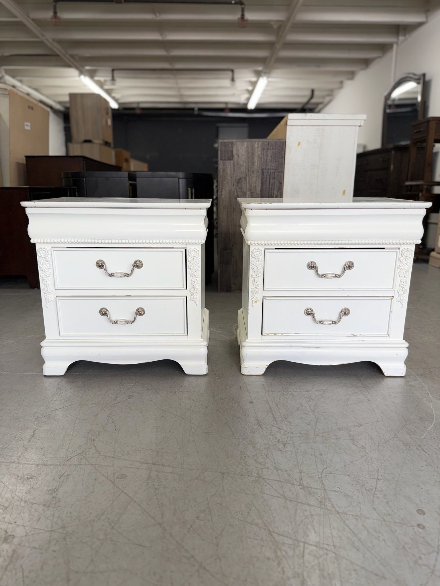 See Page For Matching Dresser - 2 White Matching Nightstands/ Nightstand Set / End Tables / Side Tables