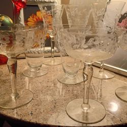 Mismatched Crystal Glasses 