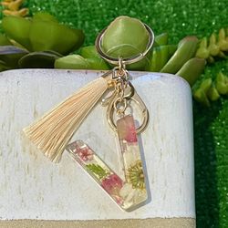 New Letter Alphabet Keychain Crystal Resin  (Nuevo).  NO TRADES.   NO SHIPPING. (EAST PALMDALE)