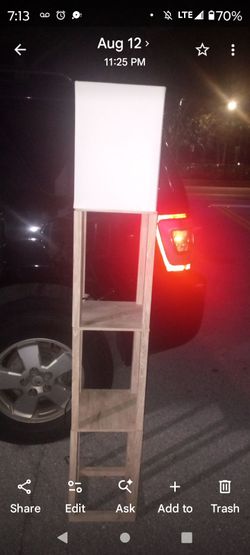 Floor Lamp with Built-In Shelves