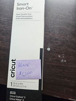 Cricut black heat transfer vinyl