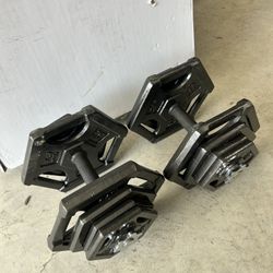 New pair of 45lb iron adjustable dumbbells. 90lb in total $90