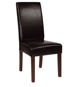 🪑NEW Flash Furniture Greenwich Series Brown LeatherSoft Upholstered Panel Parsons Dining Chairs Set of 2 🪑