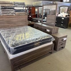 🇺🇸 NEW!! 4pc Bedroom Sets STILL IN BOX 📦 TWIN/FULL/QUEEN/KING Delivery Avail 🚛🇺🇸
