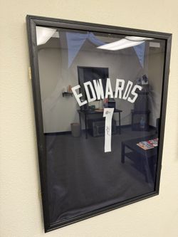 Anthony Edwards Autographed Framed Jersey