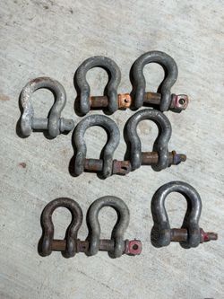 CROSBY GALVANIZED SCREW PIN ANCHOR SHACKLES – HEAVY DUTY RIGGING PACKAGE! 🔥  💥 ALL 8 SHACKLES FOR ONLY $300!