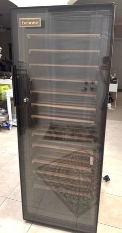 Eurocave Wine Cellar with 12 Wooden Racks - Compressor Runs - As is