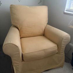 Pottery Barn Glider With Organic Cotton Slipcover 