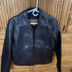 Timberland Black Leather Jacket (Medium) $75  