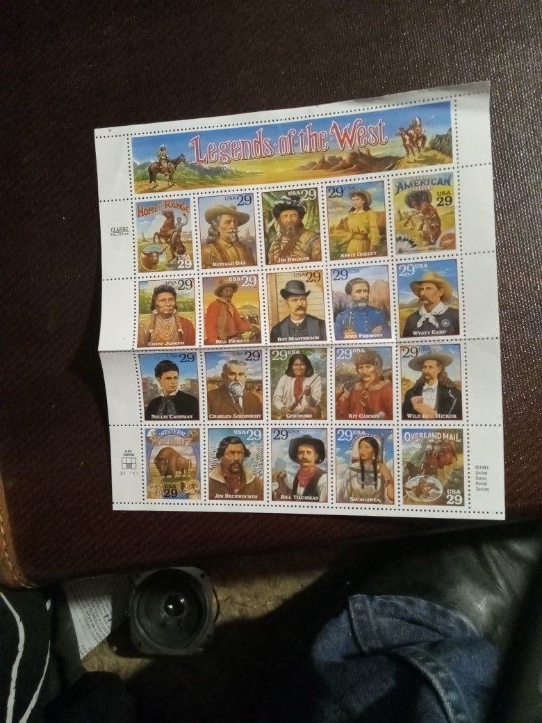 Legends Of The West  Stamps.