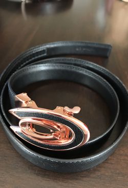 Leather belt, automatic buckle belt