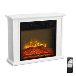 ROVSUN 21'' High 1400W 120V Electric Fireplace with Mantel & Remote