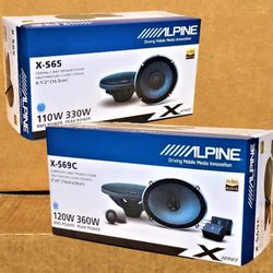 🚨 No Credit Needed 🚨 Alpine X-Series Car Speakers 6 1/2" Coaxial & 6"x9" Components Speaker System  🚨 Payment Options Available 🚨 