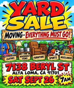 Yard Sale - Moving Sale