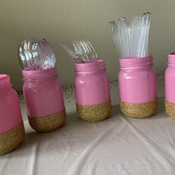 Pink/gold Jars