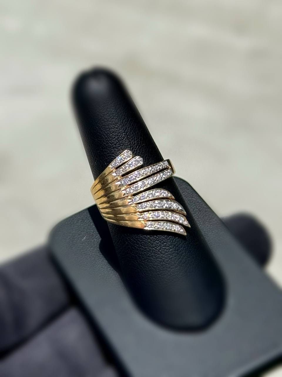 Jewelry Antique 18k solid yellow gold natural diamonds 1.20CTW wing πͺ½ ring sz 8.25