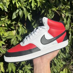 Nike Court Vision Mid NBA White Red Black Size 10.5