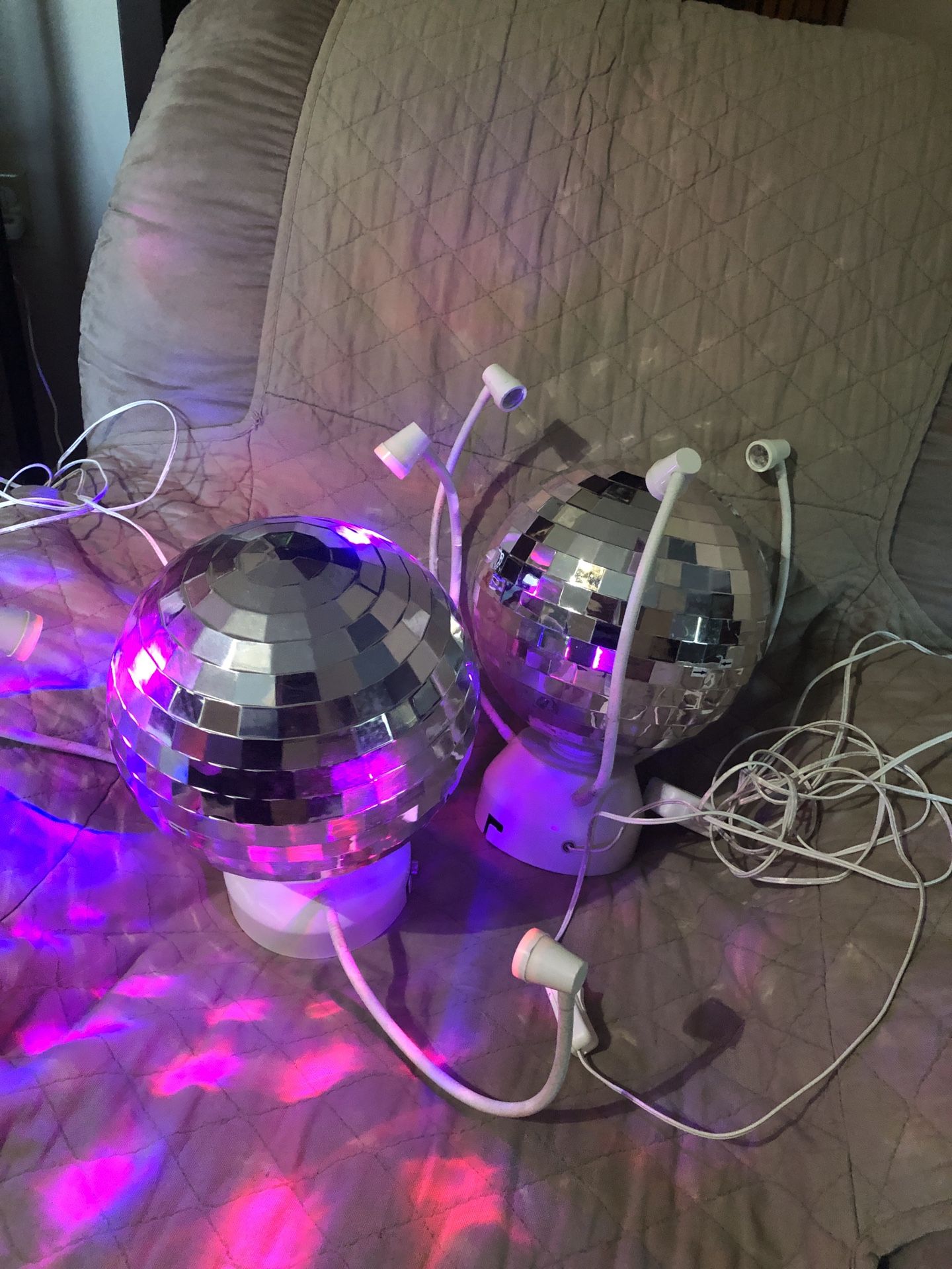 Set Of 2 Led Disco Lights With Movable Light Arms