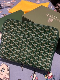 Green Goyard Toiletry Bag