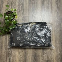 Supreme Bandana Jacquard Denim Hooded Work Jacket Black