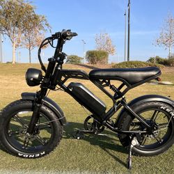 1000W Electric Scrambler Ebike, 15ah, 28mph, 25-40 Mile Range