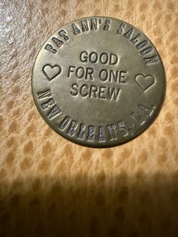 Fat Ann's Saloon New Orleans Novelty brothel Token