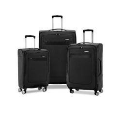 Samsonite Ascella 3.0 Softside Expandable Luggage with Spinner Wheels, 3-Piece Set (20/25/28), Black