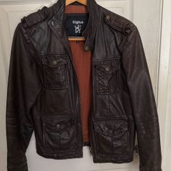 Tigha Brown Leather Jacket – Real Leather – Size Small