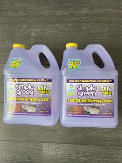 Simple Green Oxy Solve Concrete and Driveway Pressure Washer Cleaner, Purple, Unscented, 128 Fl.Oz