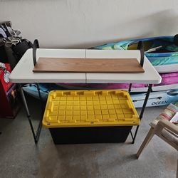 Wood Shelf with Metal Brackets 