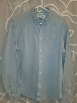 Old Navy Men’s L Oxford Shirt Light Blue Long Sleeve Button Up