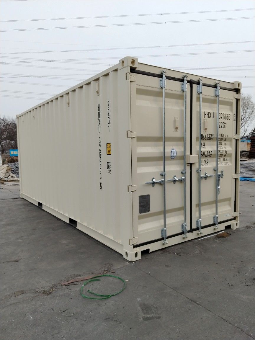 NEW 20ft Beige One Trip Shipping Containers For Sale 