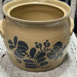VTG PFALTZGRAFF USA FOLK ART SOUP TUREEN ONLY 3.5 QT CROCK PLANTER. No lid, was used as a planter. 7.5” wide X 6” deep