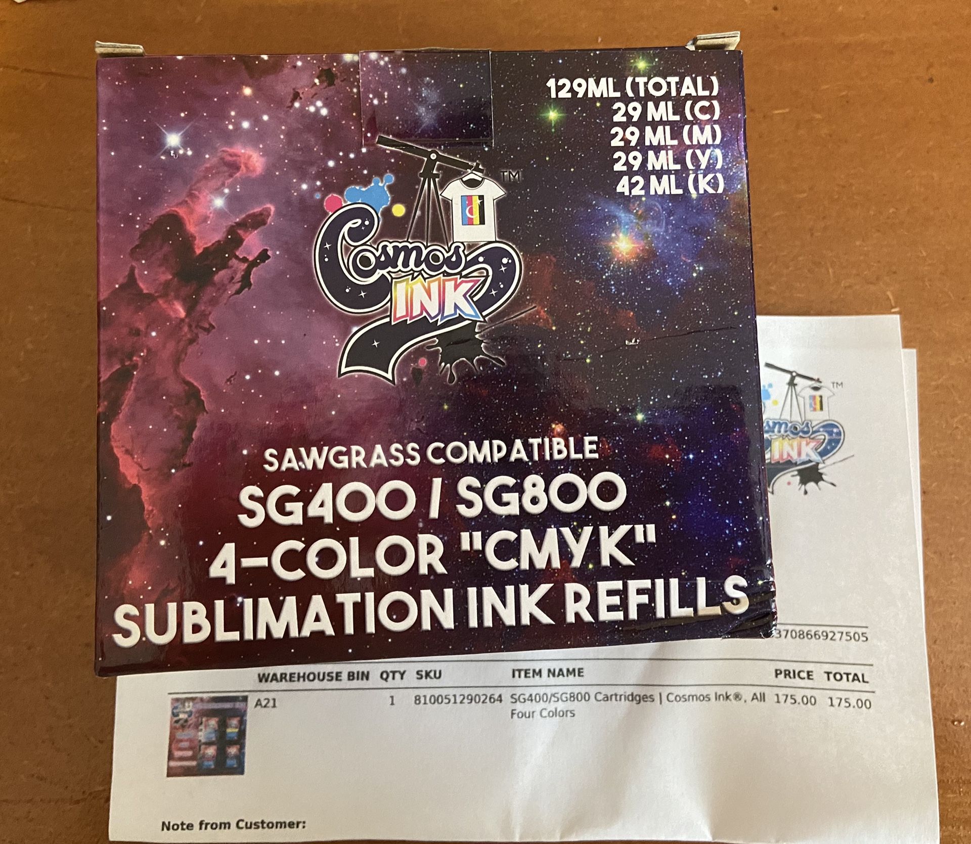 Cosmos Ink Sublimation Ink SG400/800