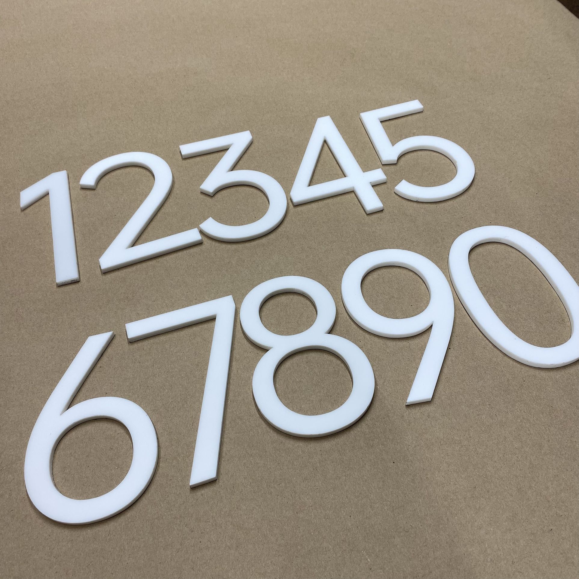 New 5” Tall Acrylic Numbers White