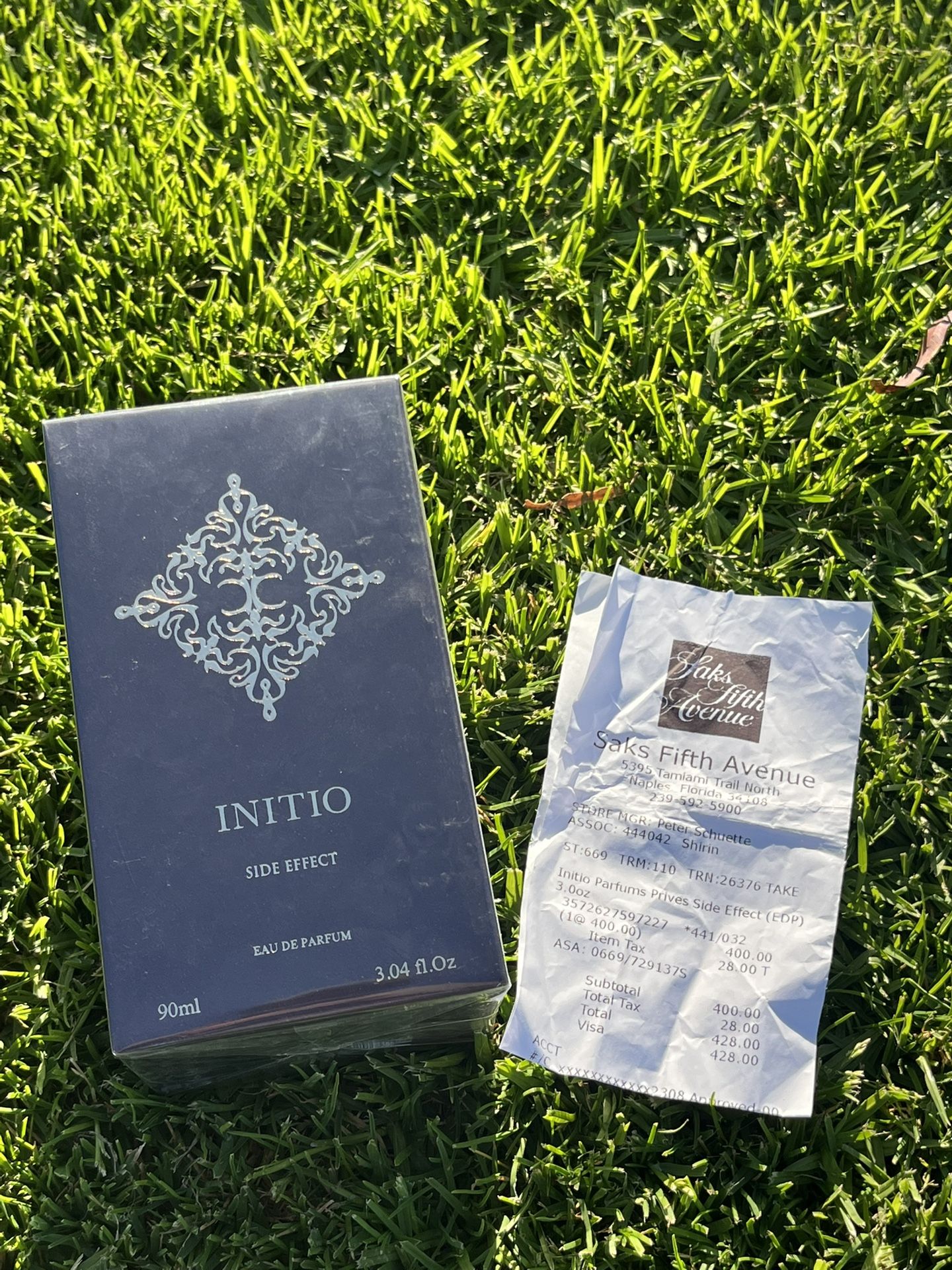 SEALED Initio Side Effect 3.04oz w/ Saks receipt (retails $400) - Must send offers